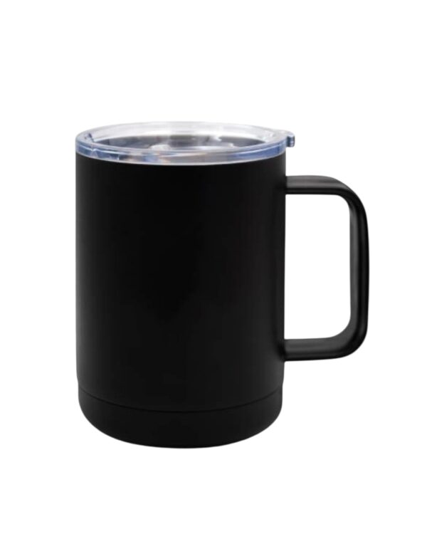 TAZA DE METAL NEGRA DE 12 OZ