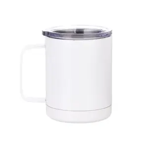 TAZA DE METAL BLANCA DE 12 OZ