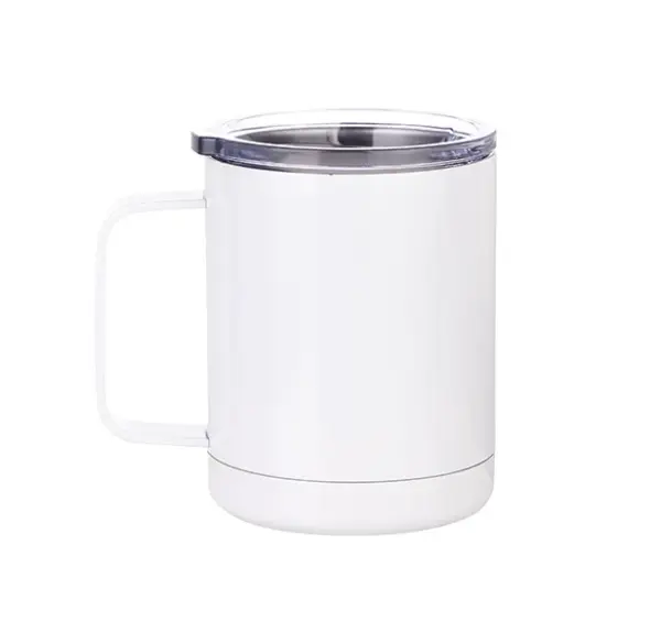 TAZA DE METAL BLANCA DE 12 OZ
