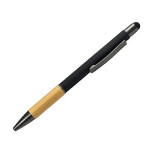 LAPICERO CON CENTRO DE MADERA NEGRO PUNTA STYLUS