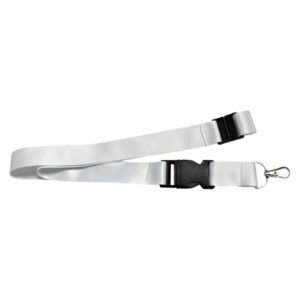 LANYARD BLANCO DE SUBLIMACIÓN CON BROCHE DOBLE CIERRE DE 1 PULGADA