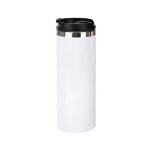 TERMO SUBLIMABLE DE ACERO INOXIDABLE CON TAPA NEGRA DE 400 ML