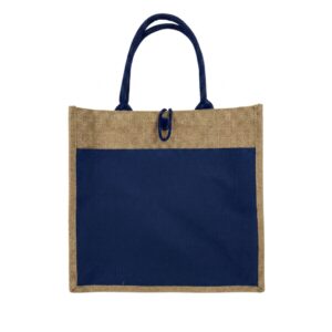 BOLSO DE YUTE DE 14x15x4 PULGADAS AZUL ROYAL / AZUL NAVY / BEIGE / NEGRO / ROJO